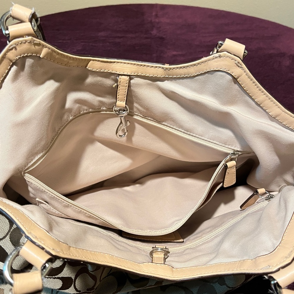 Coach Signature Tote With Pink Stripe Classic & F… - image 5